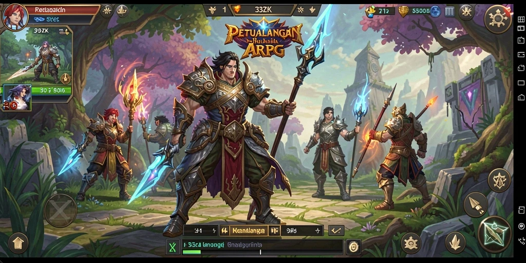 Gameplay ARPG yang seru dan penuh aksi di 33ZK.