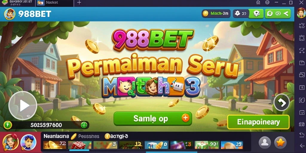 Gameplay seru mencocokkan permata di 988BET.