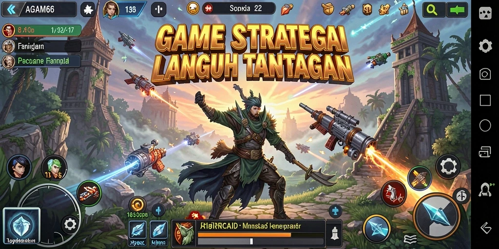 Screenshot gameplay AGAM66 menunjukkan aksi pertempuran yang seru dan grafis menawan.