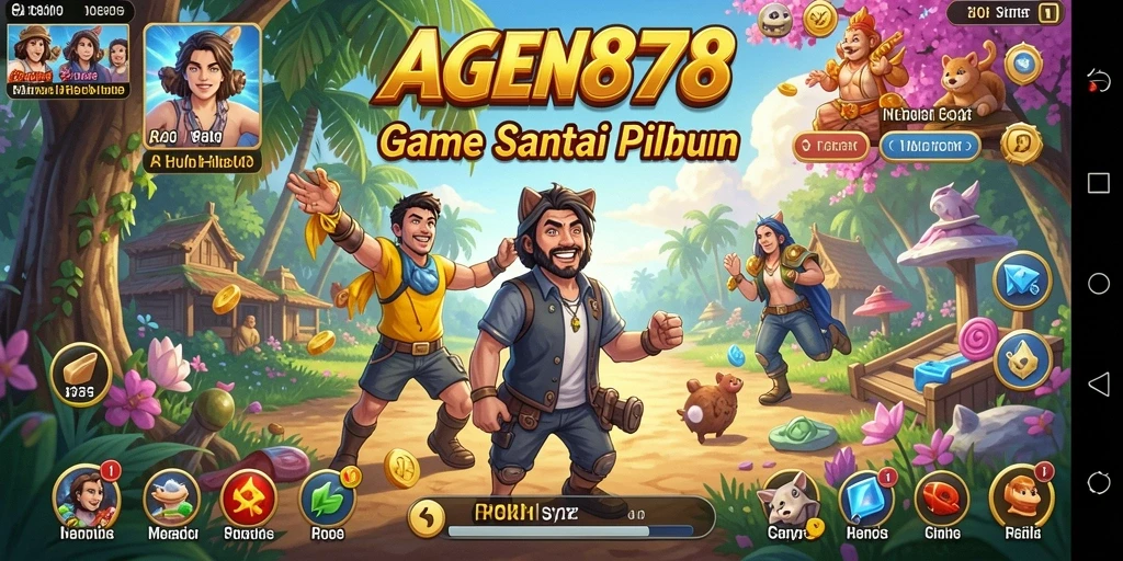 Tampilan gameplay AGEN878 yang seru dan penuh warna.