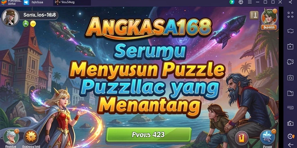 Tampilan gameplay seru dari ANGKASA168 memukau dengan warna-warni ceria.