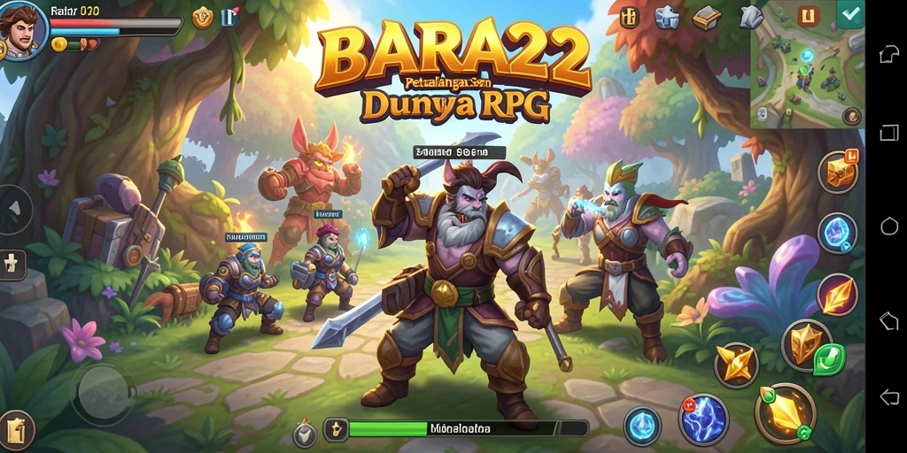 Tampilan menarik dari gameplay RPG BARA22 yang penuh aksi.