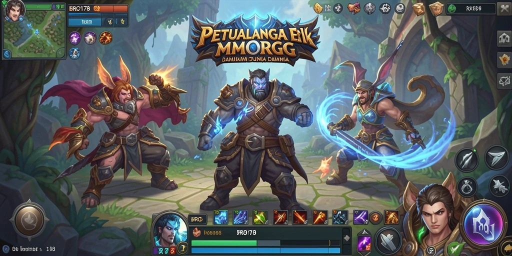 Tampilan gameplay BRO178 yang memukau dan dinamis dalam dunia MMORPG.