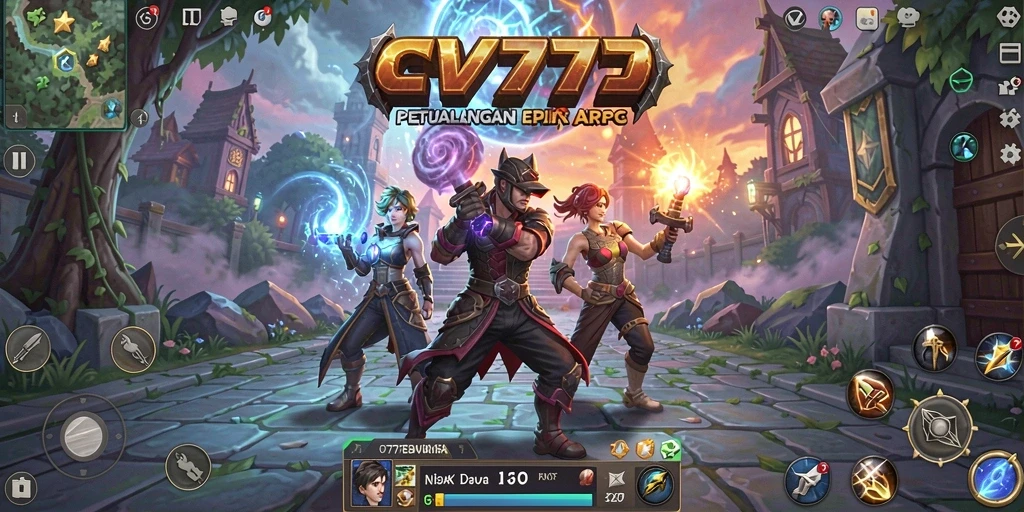 Screenshot gameplay CV777 menunjukkan petualangan yang mendebarkan dan visual menakjubkan.