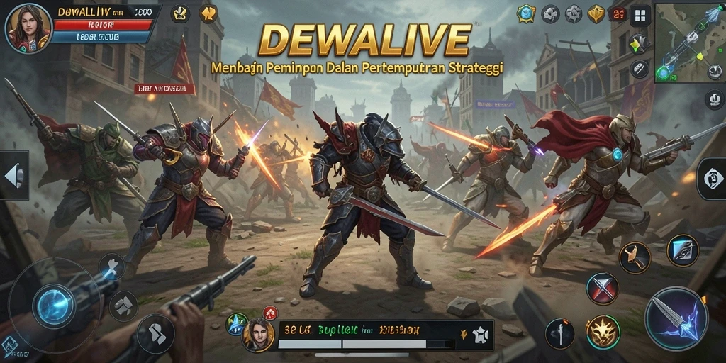 Tangkapan layar gameplay strategi yang mendebarkan di DEWALIVE.