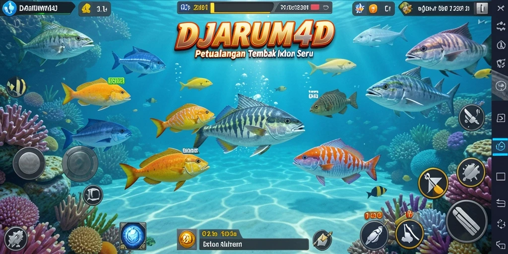 Screenshot gameplay Tembak Ikan DJARUM4D yang seru dan menarik.