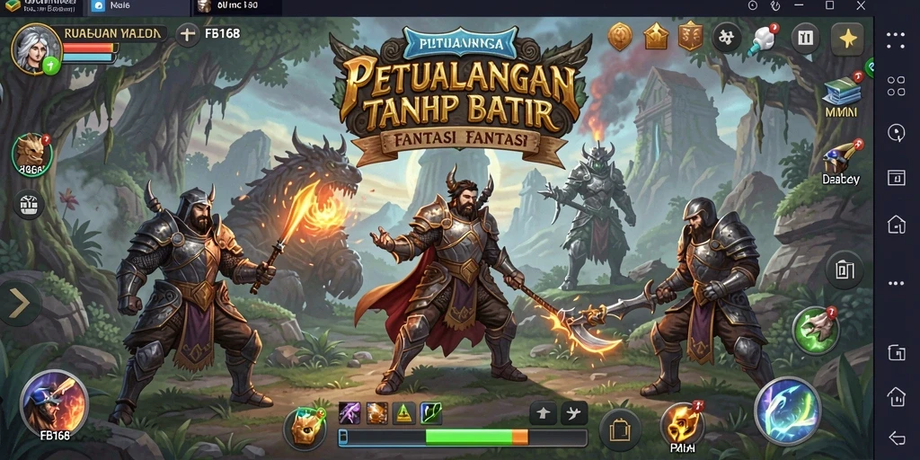 Menampilkan aksi pertempuran seru dalam dunia RPG yang luas.