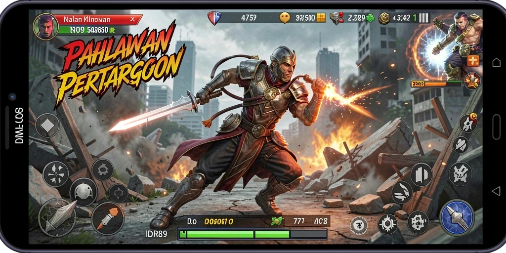 Tampilan gameplay yang mendebarkan dalam IDR89 dengan pertarungan epik.