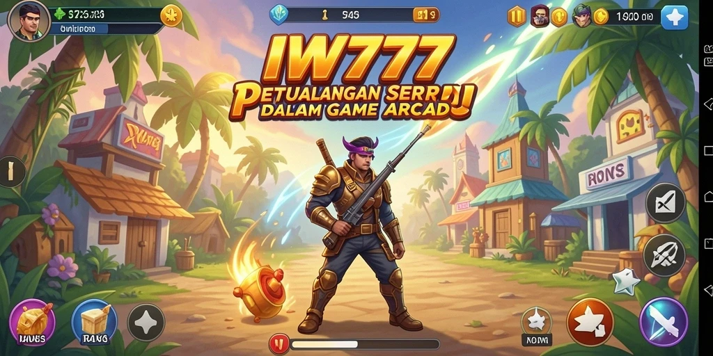 Screenshot menunjukkan gameplay seru dan penuh aksi IW777.