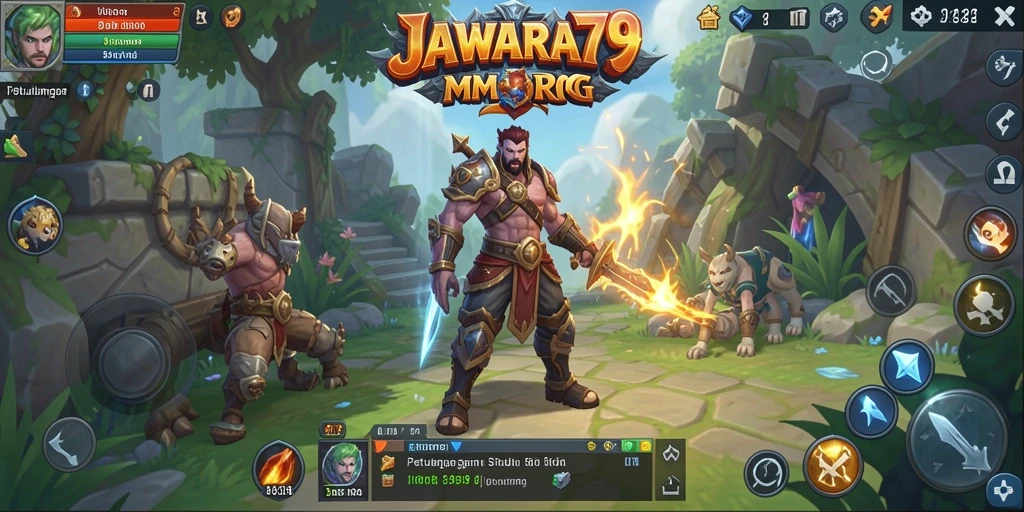 Screenshot gameplay menunjukkan aksi seru dan grafik menawan dalam JAWARA79.