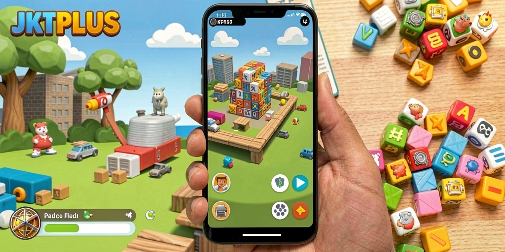 Tampilan gameplay seru dari JKTPLUS saat memecahkan teka-teki.