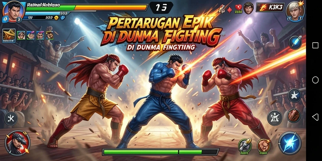 Tangkapan layar K3K3 menampilkan aksi pertarungan yang mendebarkan.