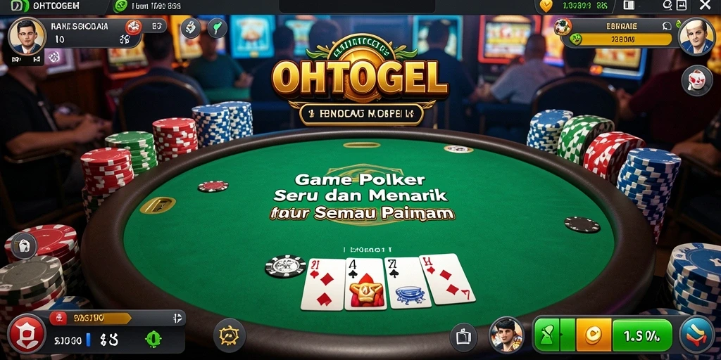 Tampilan gameplay seru OHTOGEL dengan pengalaman poker nyata.