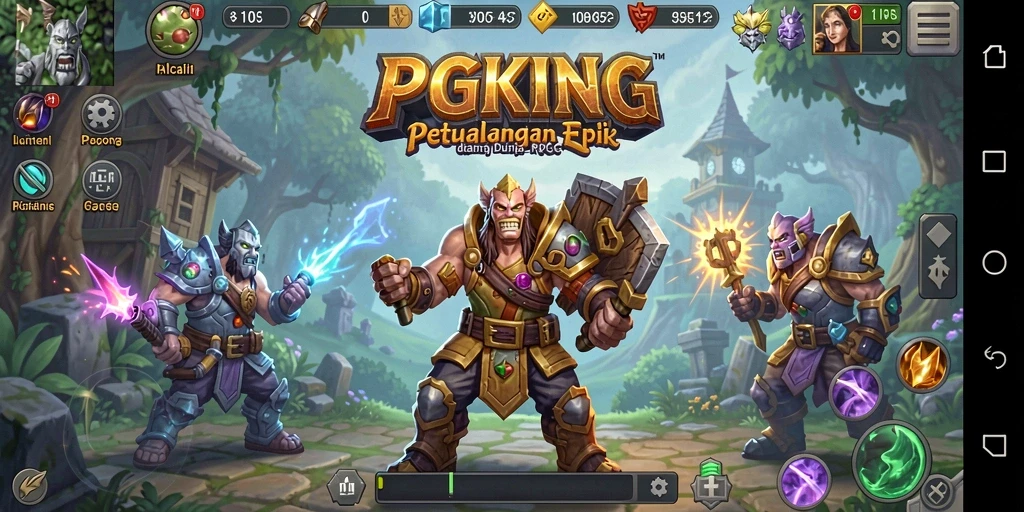 Tampilan gameplay RPG PGKING yang memukau dan penuh aksi.