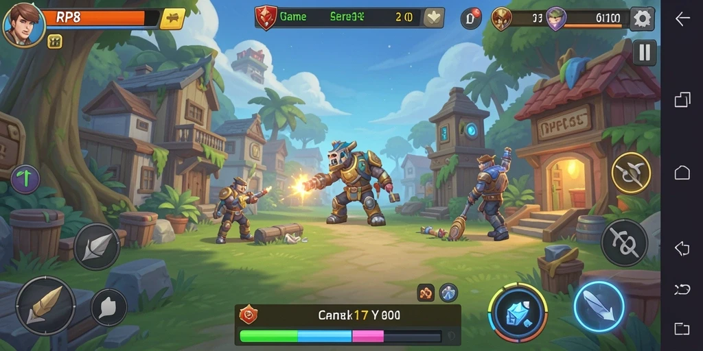 Tampilan utama gameplay RP8 yang seru dan menghibur.