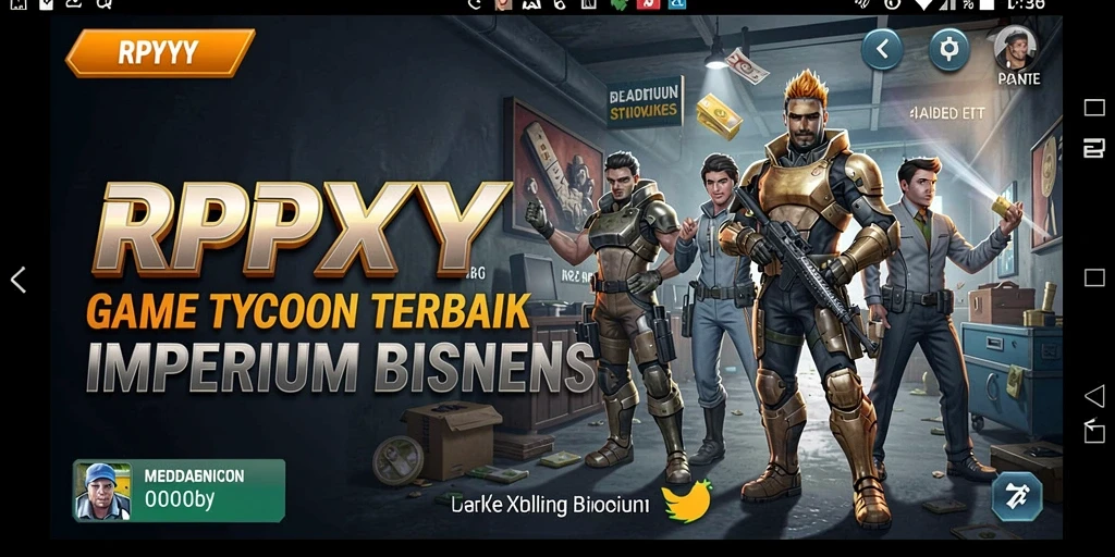 Tampilan gameplay RPYYY yang menarik dengan fitur bisnis yang mendalam.