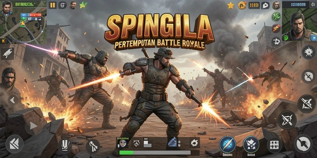 Gameplay seru dalam pertempuran Battle Royale