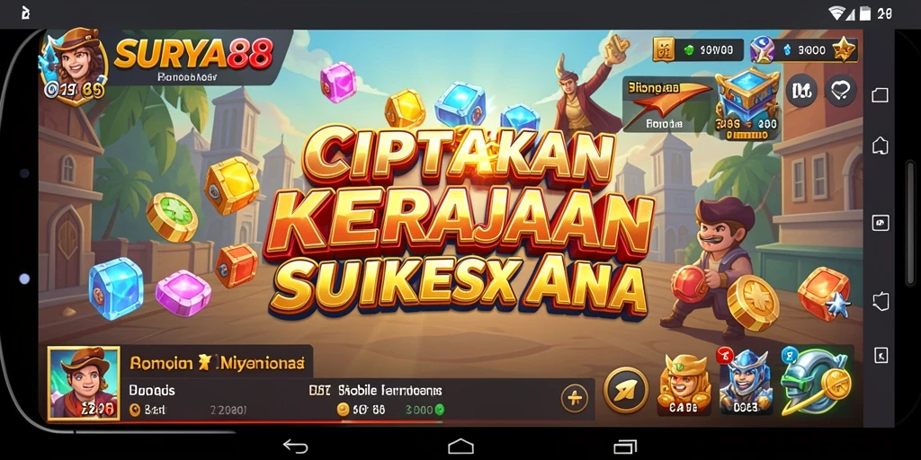 Tampilan gameplay menarik dan strategi bisnis di SURYA88.