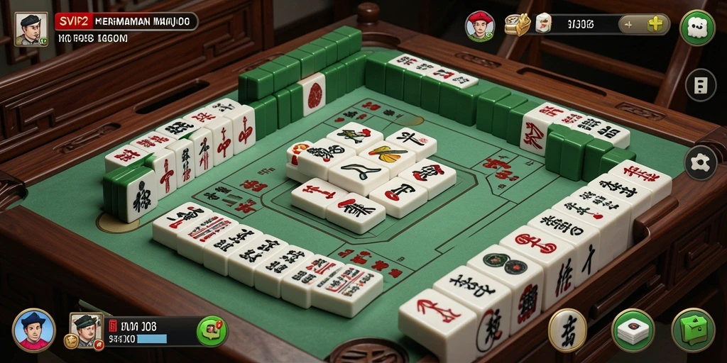 Tampilan gameplay menarik dari SVIP2 dengan desain Mahjong.