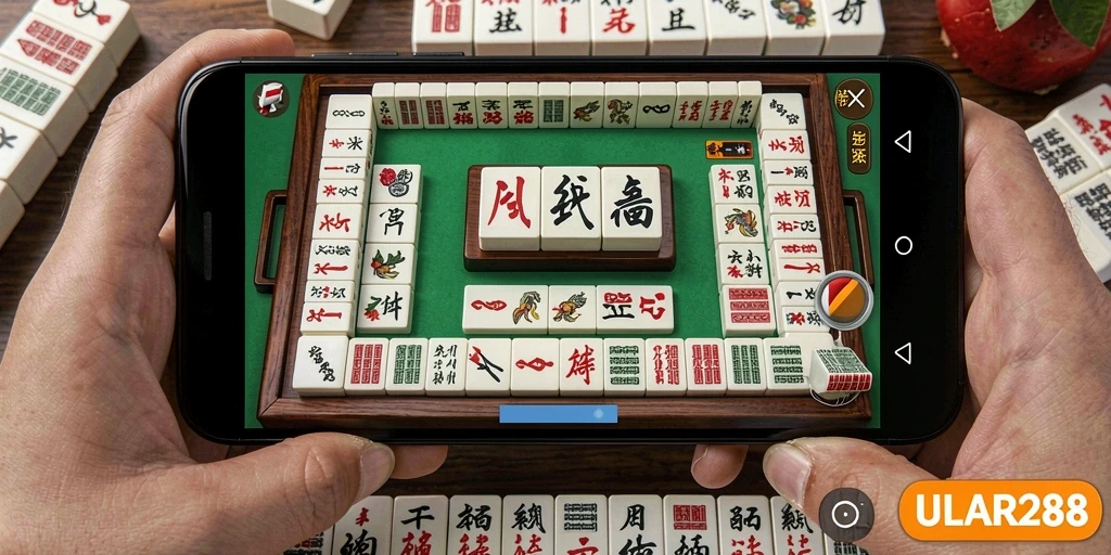 Screenshot ULAR288 menampilkan gameplay Mahjong yang menarik dan penuh strategi.