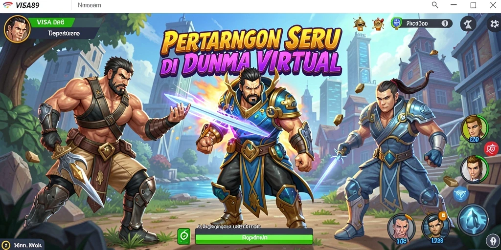 Gameplay seru VISA89 dengan pertarungan mendebarkan.
