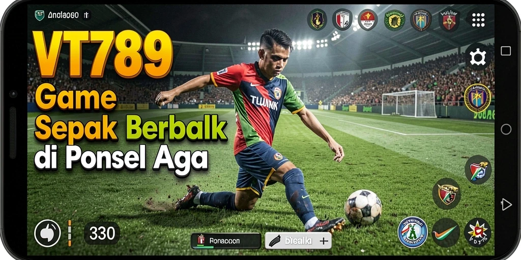 Tampilan gameplay menarik dari VT789, menghadirkan aksi sepak bola yang menegangkan.