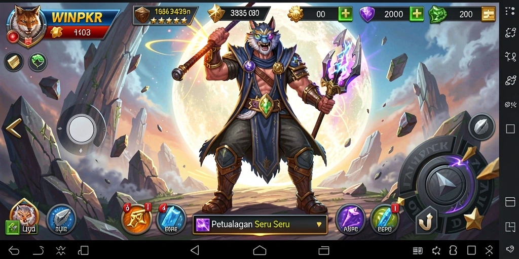 Tampilan gameplay <strong>WINPKR</strong> yang menawan dan interaktif dalam petualangan.