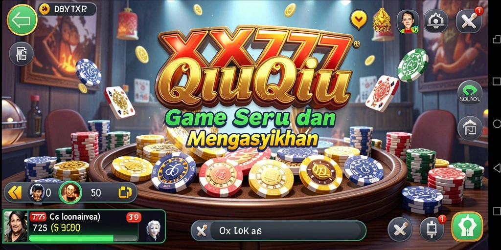 Tampilan gameplay QiuQiu yang seru di XXX777.