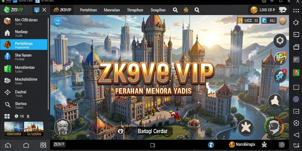 Tangkapan layar gameplay menampilkan menara yang siap bertarung melawan gelombang musuh.